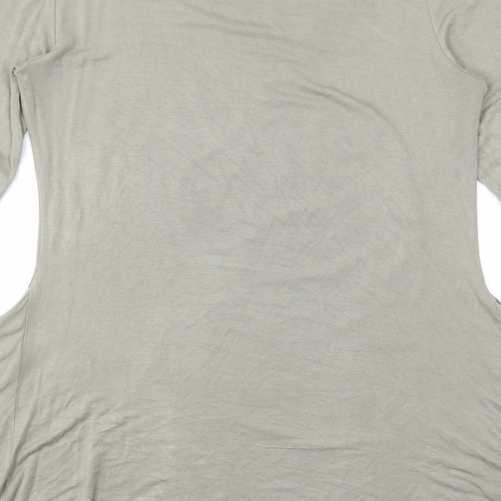 Womens UK Size 10 Femme Brown Basic T-Shirt