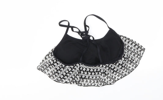 Primark Womens Black Cropped T-Shirt Size 8