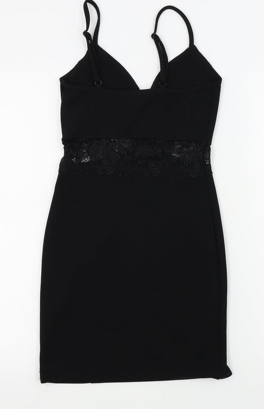 Miss Selfridge Womens Black A-Line Size 4