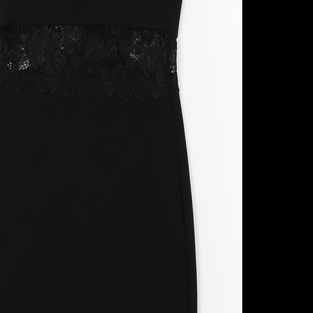 Miss Selfridge Womens Black A-Line Size 4