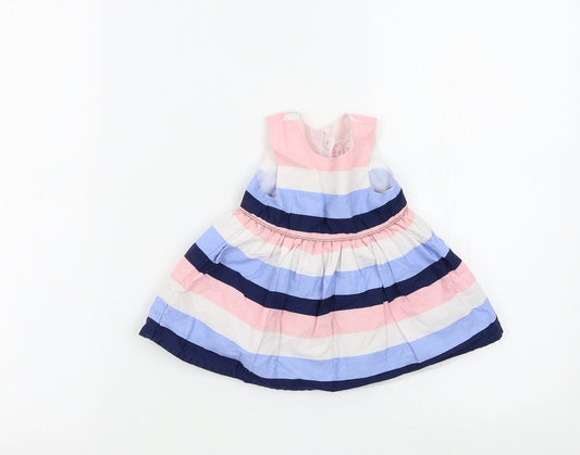 Primark Girls Multicoloured Striped Fit & Flare Size 0-3 Months