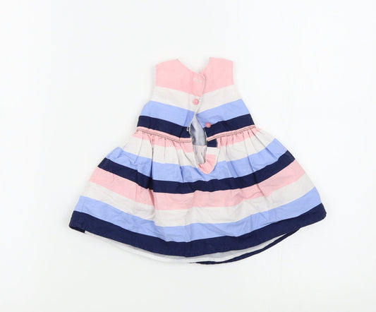 Primark Girls Multicoloured Striped Fit & Flare Size 0-3 Months