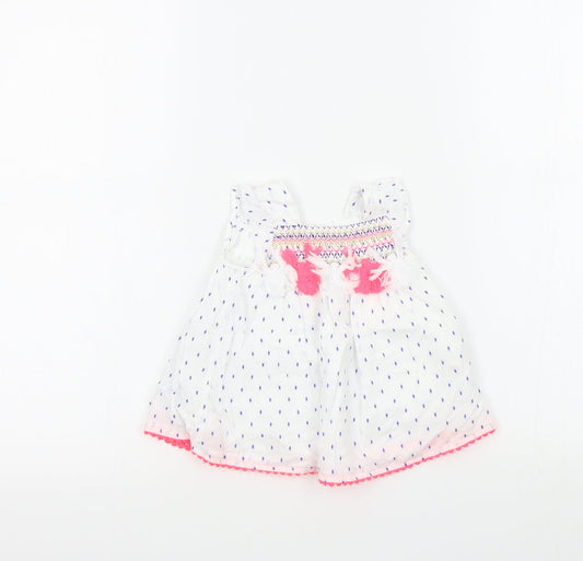 Primark Girls White Colourblock Fit & Flare Size 0-3 Months