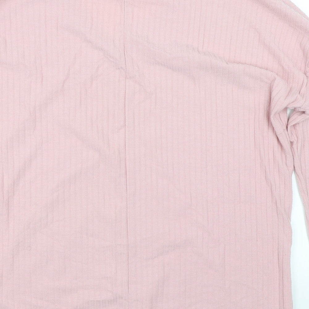 Womens UK Size 8 New Look Pink Basic T-Shirt