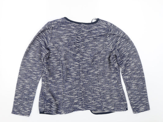 Womens UK Size 16 Papaya Blue Cardigan Jumper