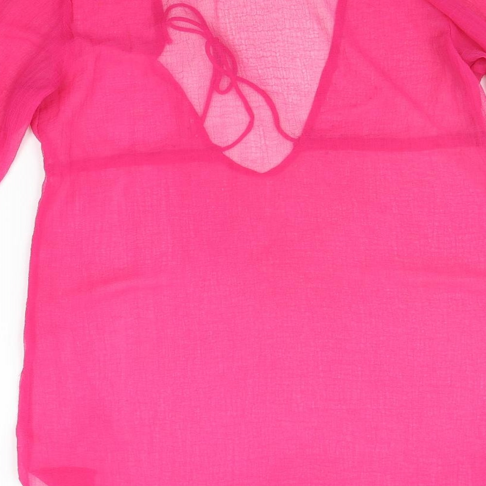 Womens UK Size M Preworn Pink Basic Blouse