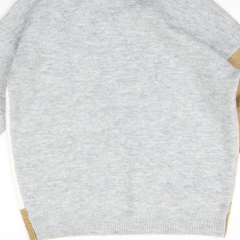 Primark Womens Beige Geometric Pullover Jumper Size S