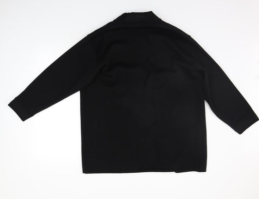 EmberJen Womens Black Geometric Cardigan Jumper Size S