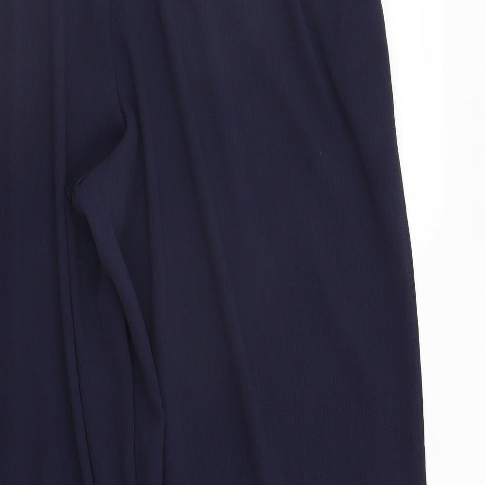 First Avenue Womens Blue Trousers Size 16 L27 in - Elastic Waist Band