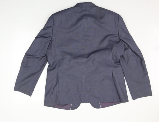 T&W Womens Grey Jacket Suit Jacket Size 46