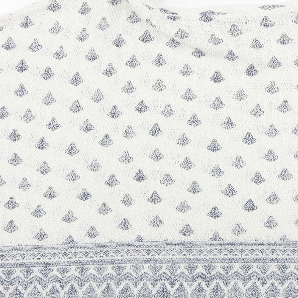 River Island Womens White Floral Pullover Jumper Size L