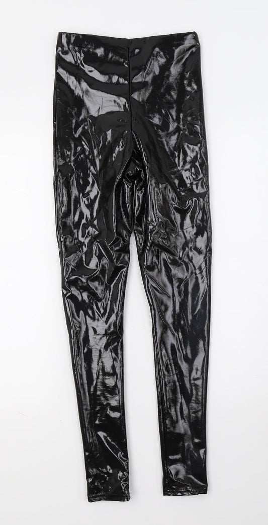 Rebellious Womens Black Capri Trousers Size 8 L27 in