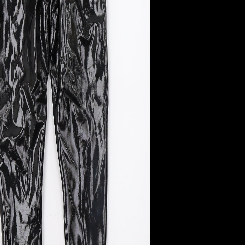 Rebellious Womens Black Capri Trousers Size 8 L27 in