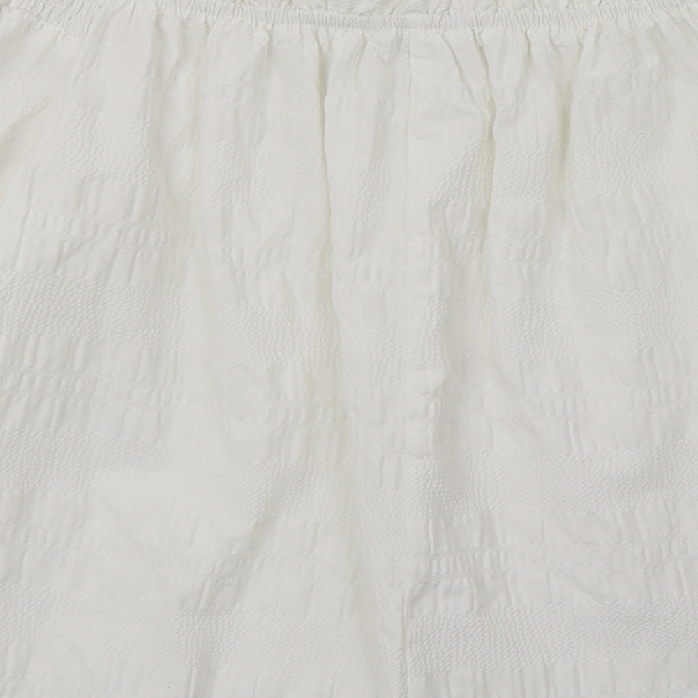George Womens White Basic Blouse Size 8
