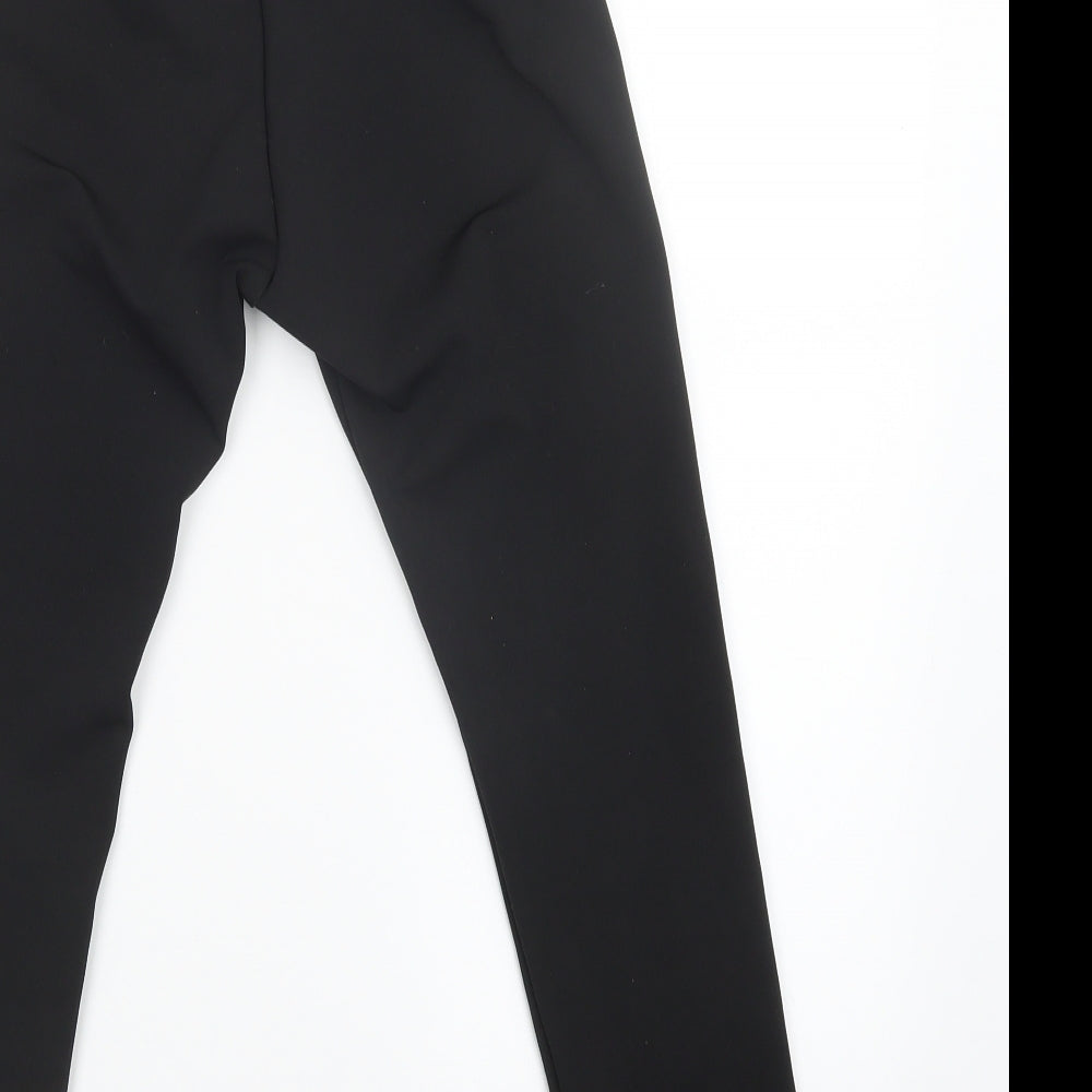 Womens UK Size 6 PRETTYLITTLETHING Regular Fit Sweatpants Black Trousers