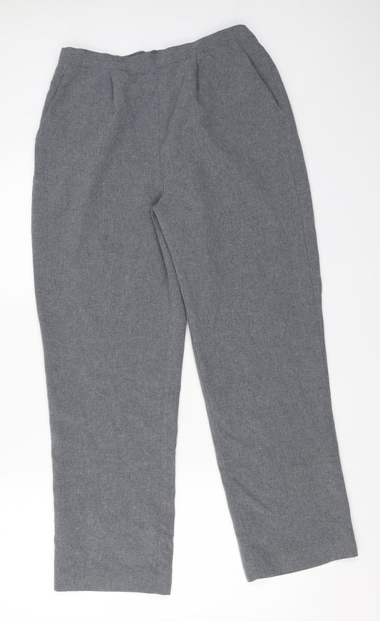 Womens UK Size 12 Bonmarché Regular Fit Grey Trousers