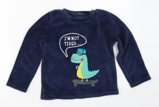 Pep&Co Boys Blue Solid Pyjama Top Size 5-6 Years
