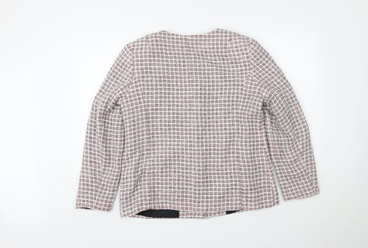 Anthology Womens Pink Check Overcoat Coat Size 14