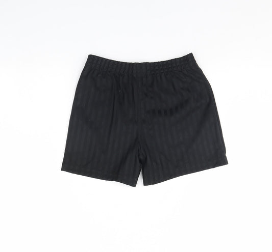 George Boys Black Striped Sweat Shorts Size 6 Years - school football