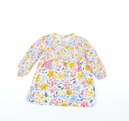 TU Girls White Floral Fit & Flare Size 18 Months