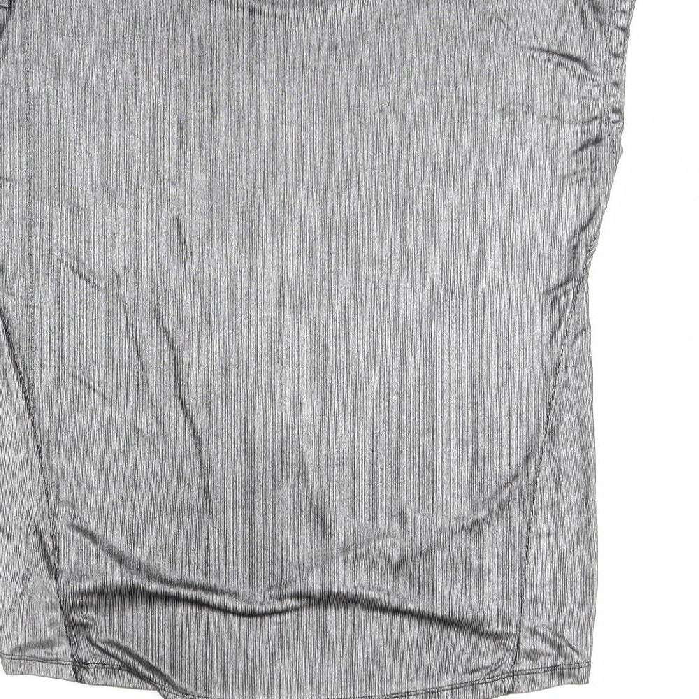 Womens UK Size S QED London Silver Basic T-Shirt
