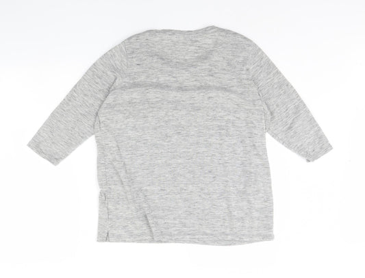 F&F Womens Grey Pullover Jumper Size 14 - Paris