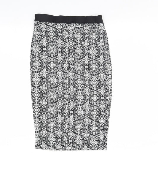 George Womens White Fair Isle  Bandage Skirt Size 10