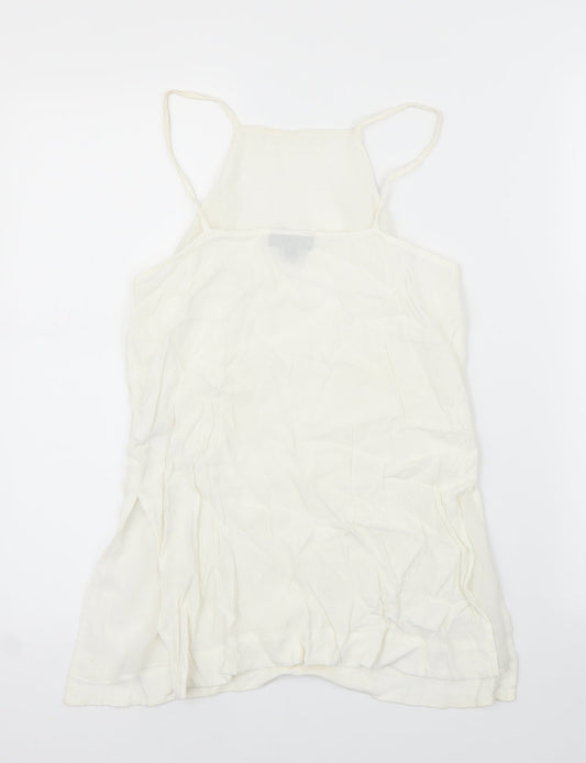 Womens UK Size 6 Topshop White Camisole Blouse