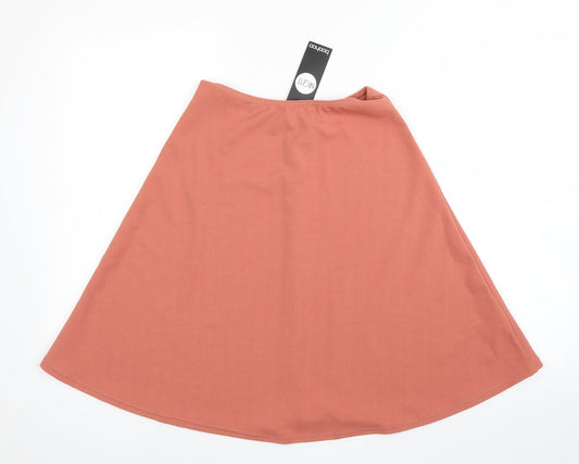 Boohoo Womens Pink A-Line Skirt Size 6