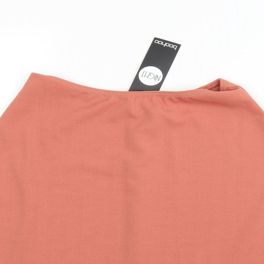 Boohoo Womens Pink A-Line Skirt Size 6
