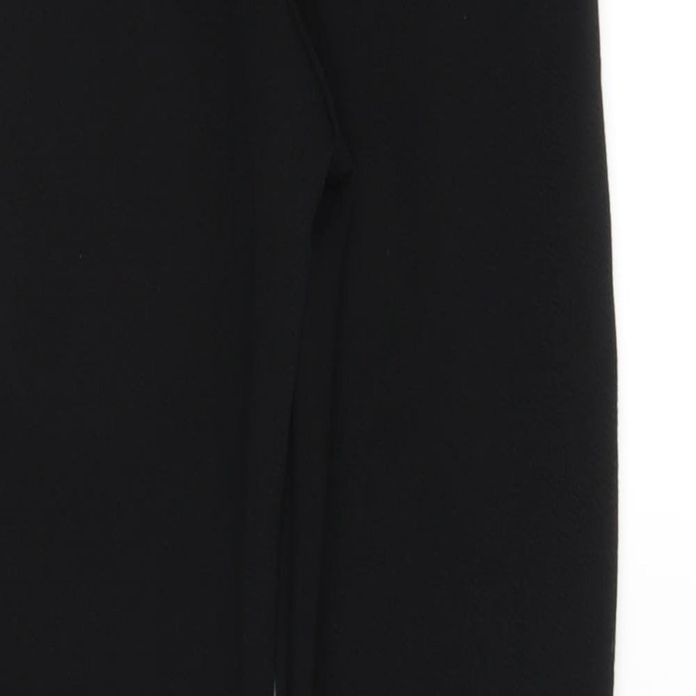 Womens UK Size 6 Boohoo Regular Fit Carrot Black Trousers