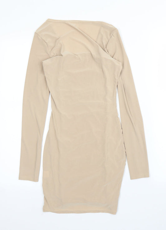 Preworn Womens Beige Bodycon Size 6