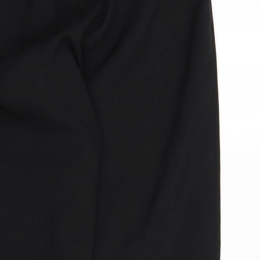 Womens UK Size 10 Preworn Regular Fit Black Trousers