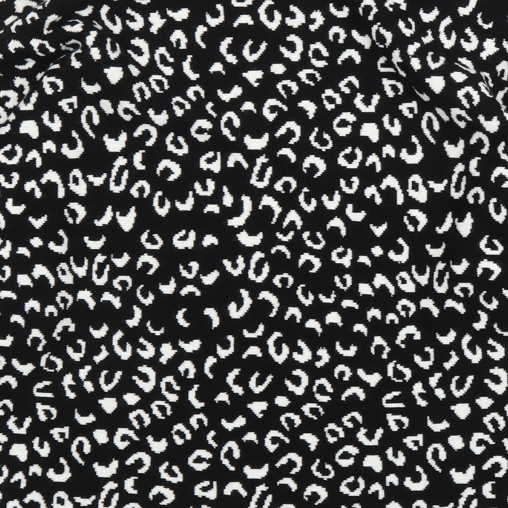 George Womens Black Animal Print Pullover Jumper Size M