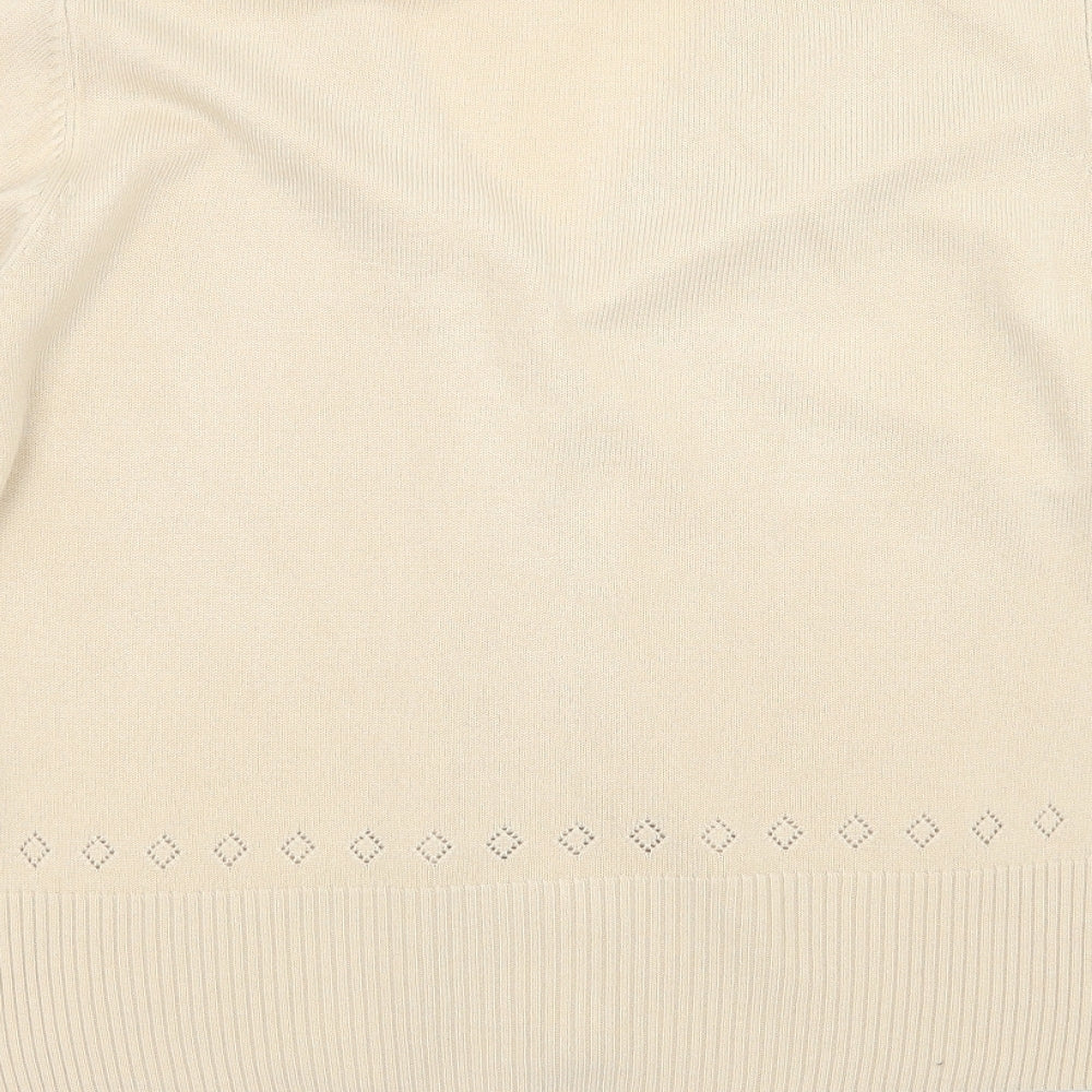 Womens UK Size 14 Marks and Spencer Beige Cardigan Jumper