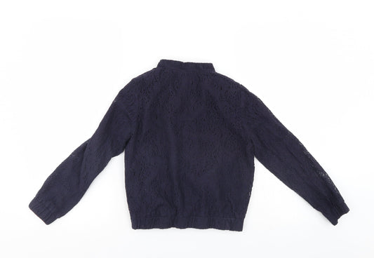 George Girls Blue Floral Jacket Size 9-10 Years