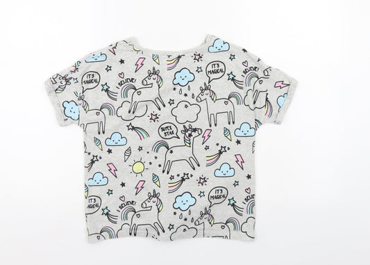 NEXT Girls Grey Wrap Polo Size 9 Years