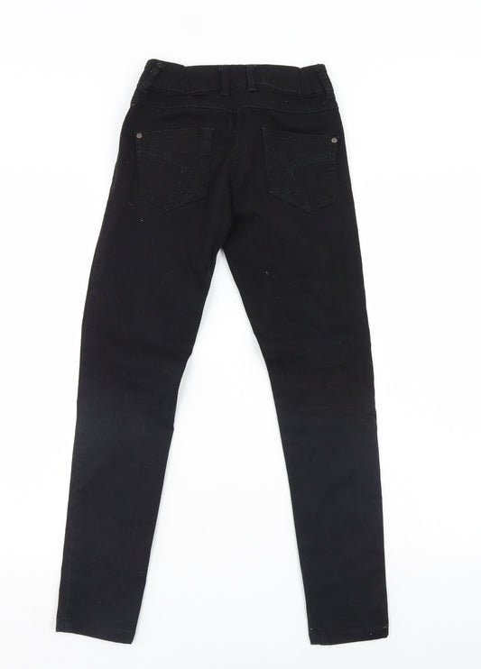 Cherokee Girls Black Denim Straight Jeans Size 10-11 Years