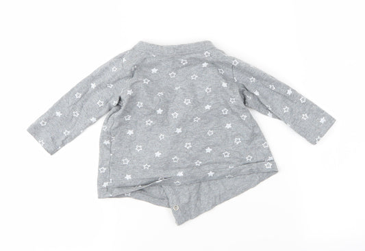 M&S Baby Grey Spotted Basic T-Shirt Size 3-6 Months