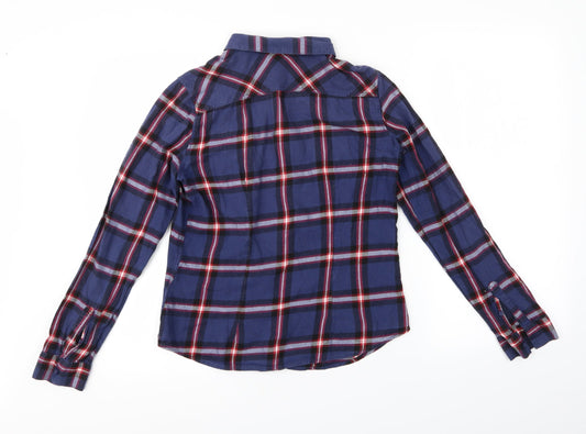 Womens UK Size 8 H&M Purple Basic Button-Up