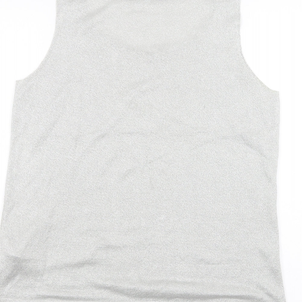 Womens UK Size 12 Marks and Spencer Grey Basic T-Shirt