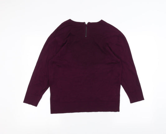 Womens UK Size 12 Gerry Weber Purple Basic T-Shirt