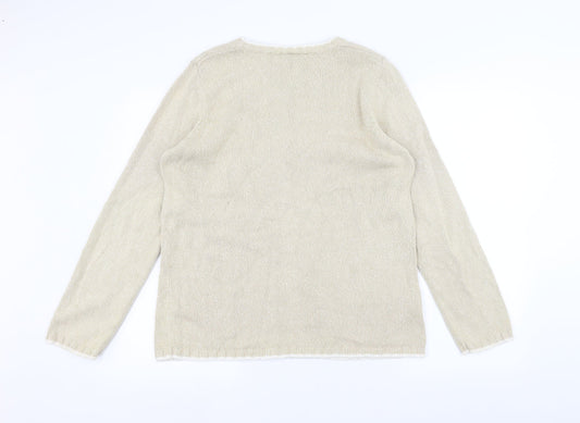 Womens UK Size 16 Papaya Brown Pullover Jumper