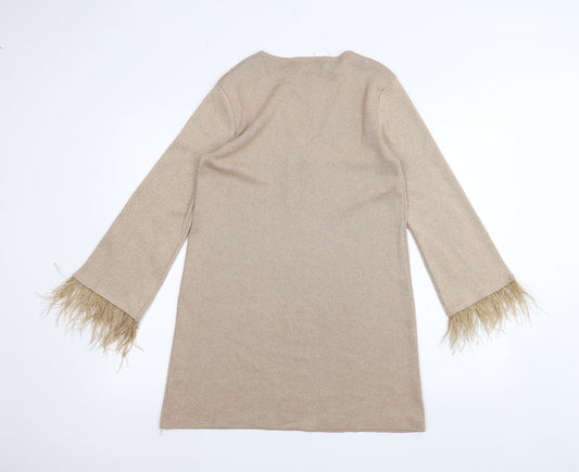 FLAM Mode Womens Brown Pullover Jumper Size M