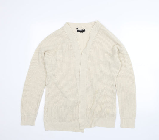 Womens UK Size S Boohoo Beige Cardigan Jumper