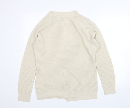 Boohoo Womens Beige Cardigan Jumper Size S