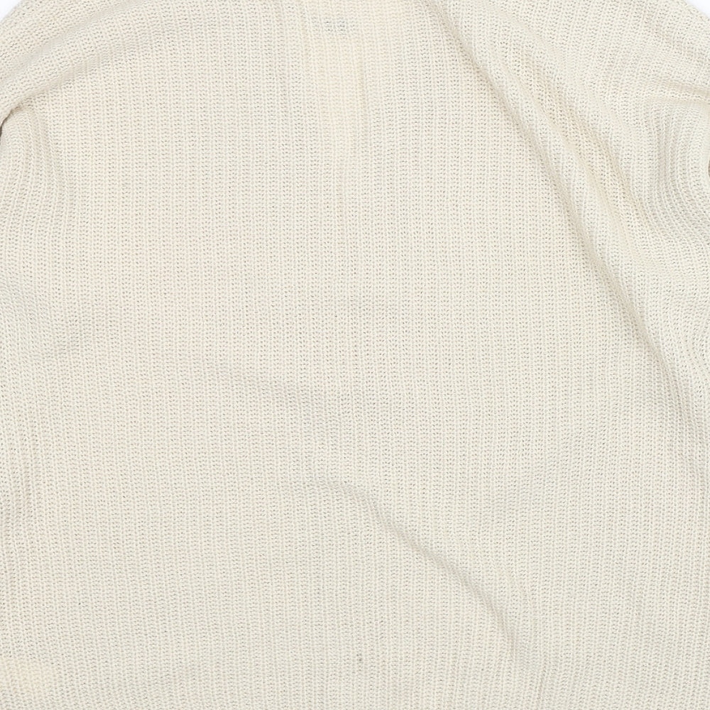 Boohoo Womens Beige Cardigan Jumper Size S