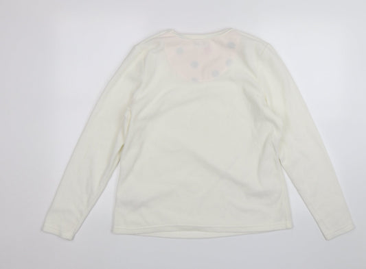 F&F Womens White Pullover Jumper Size S