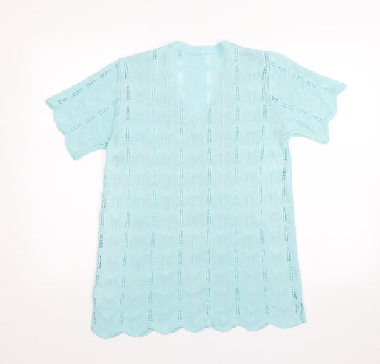 Womens UK Size M Bonmarché Blue Basic Blouse