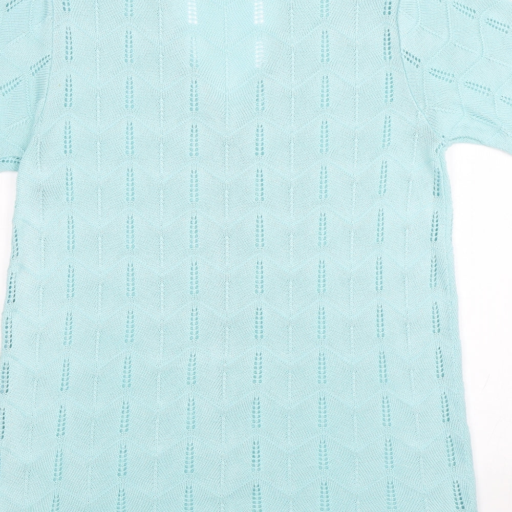 Womens UK Size M Bonmarché Blue Basic Blouse